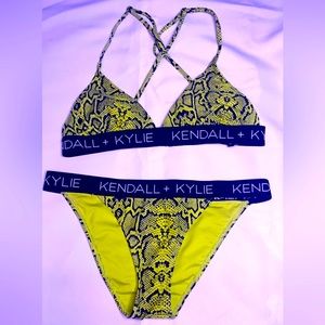 NWOT Kendall + Kylie Snake print bikini